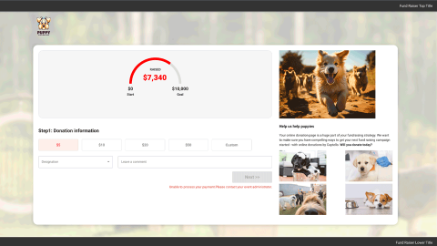 FUNDRAISING - CLICK IMAGE TO DEMO FULL SCREEN